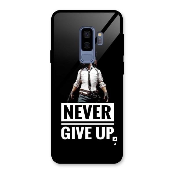 Never Giveup Glass Back Case for Galaxy S9 Plus