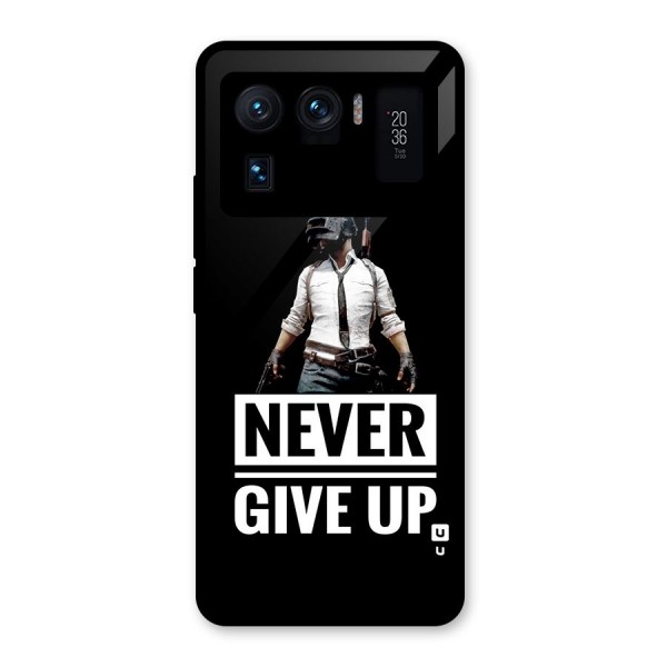 Never Giveup Glass Back Case for Mi 11 Ultra