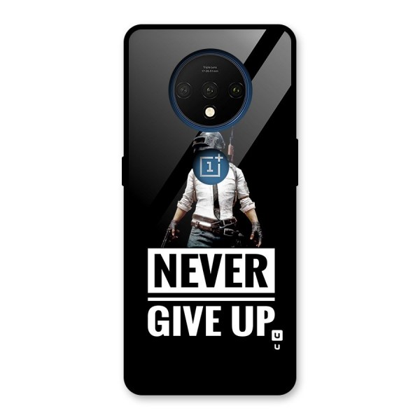 Never Giveup Glass Back Case for OnePlus 7T