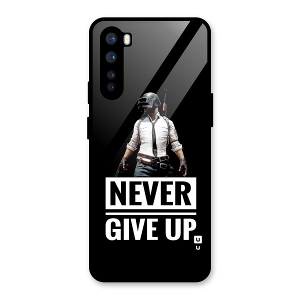 Never Giveup Glass Back Case for OnePlus Nord