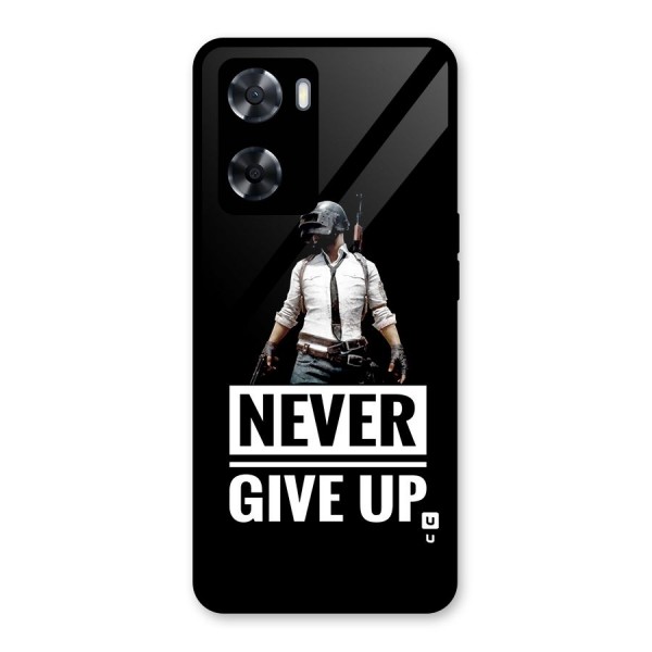 Never Giveup Glass Back Case for Oppo A57 2022