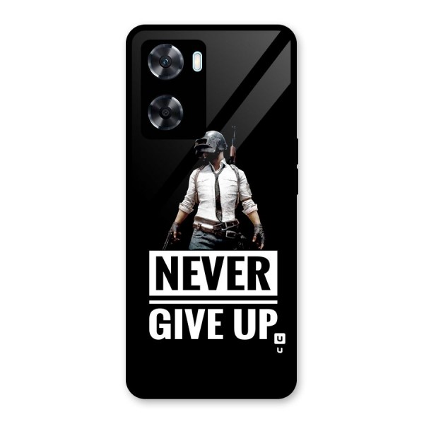 Never Giveup Glass Back Case for Oppo A77s