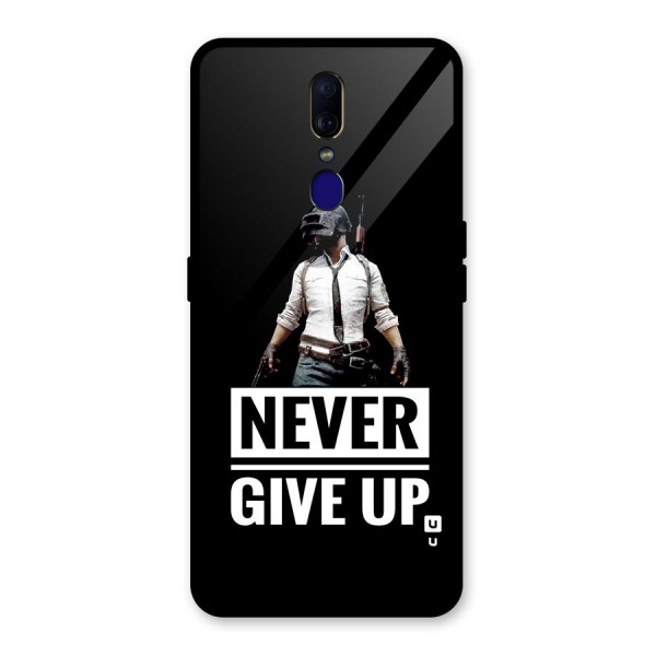 Never Giveup Glass Back Case for Oppo F11