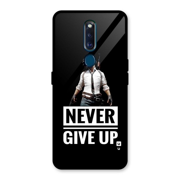 Never Giveup Glass Back Case for Oppo F11 Pro