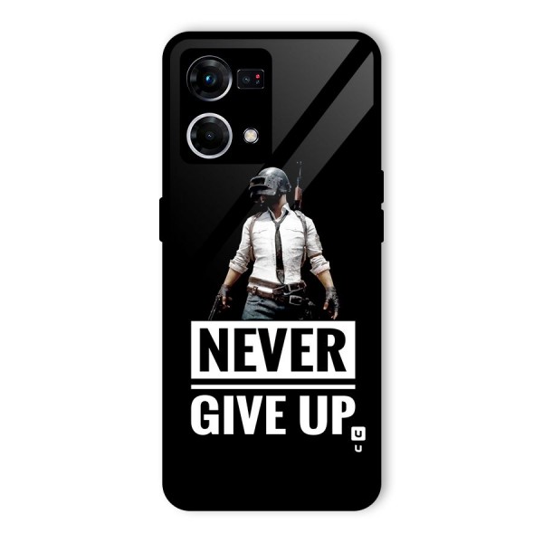 Never Giveup Glass Back Case for Oppo F21 Pro 4G