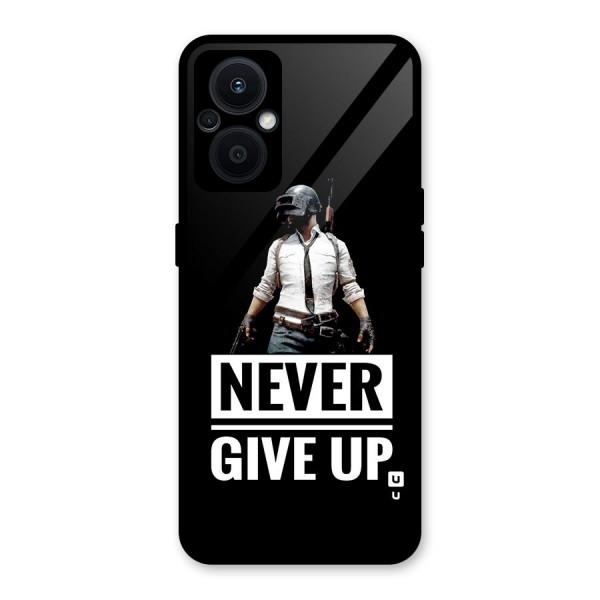 Never Giveup Glass Back Case for Oppo F21s Pro 5G