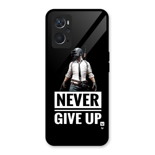 Never Giveup Glass Back Case for Oppo K10 4G