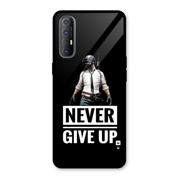 Never Giveup Glass Back Case for Oppo Reno3 Pro