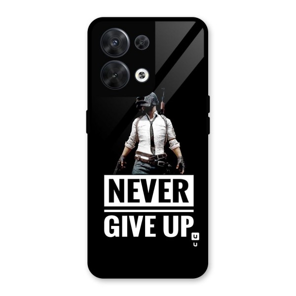 Never Giveup Glass Back Case for Oppo Reno8 5G