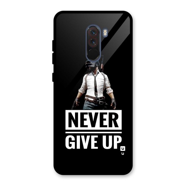 Never Giveup Glass Back Case for Poco F1