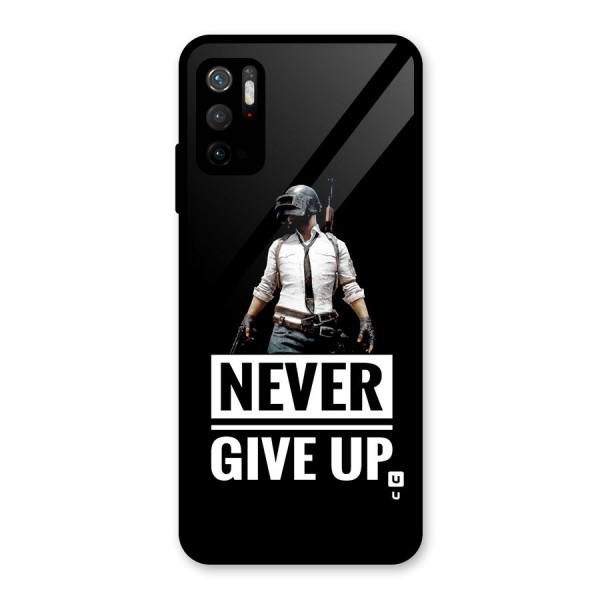 Never Giveup Glass Back Case for Poco M3 Pro 5G