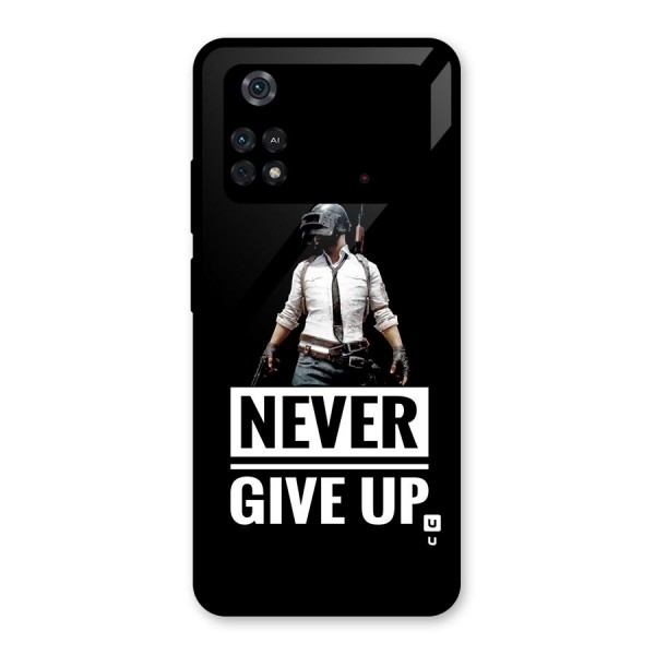 Never Giveup Glass Back Case for Poco M4 Pro 4G