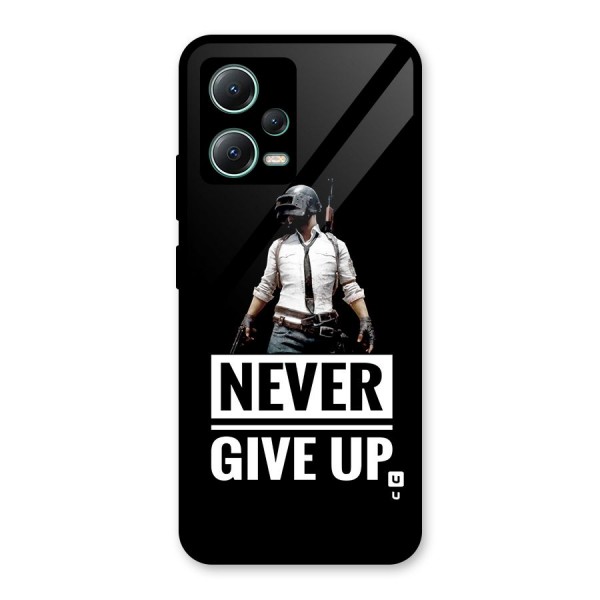 Never Giveup Glass Back Case for Poco X5