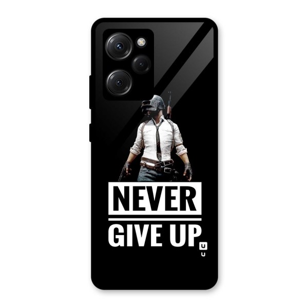 Never Giveup Glass Back Case for Poco X5 Pro