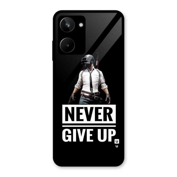 Never Giveup Glass Back Case for Realme 10