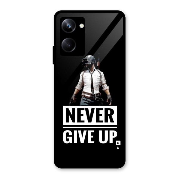 Never Giveup Glass Back Case for Realme 10 Pro