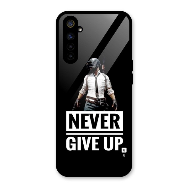 Never Giveup Glass Back Case for Realme 6