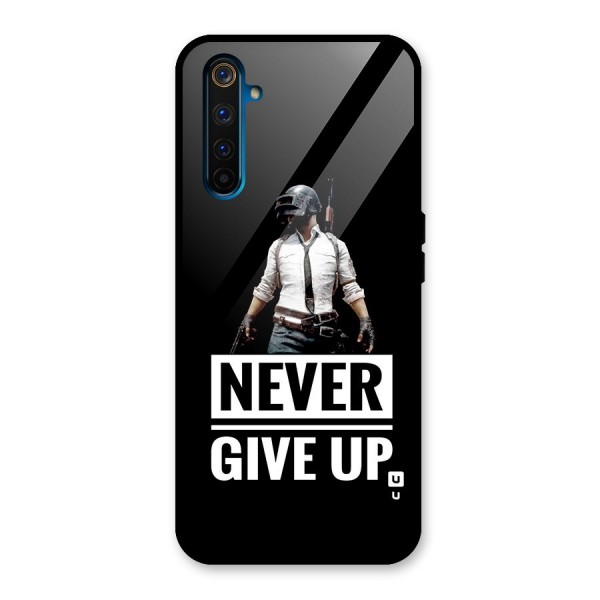 Never Giveup Glass Back Case for Realme 6 Pro