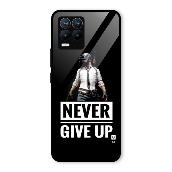 Never Giveup Glass Back Case for Realme 8 Pro