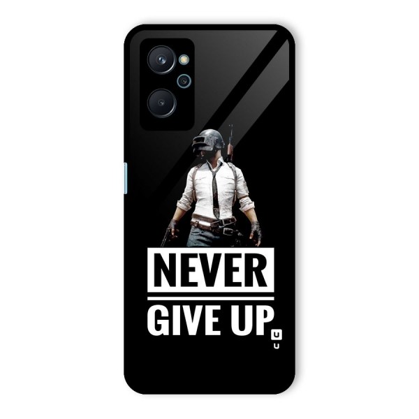 Never Giveup Glass Back Case for Realme 9i