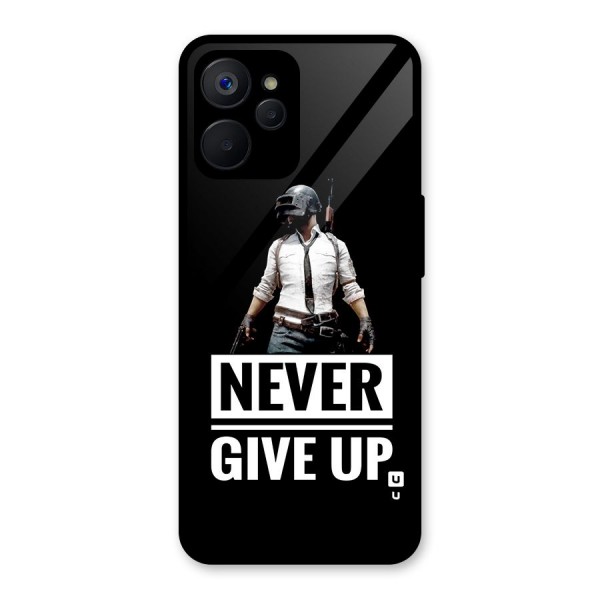 Never Giveup Glass Back Case for Realme 9i 5G