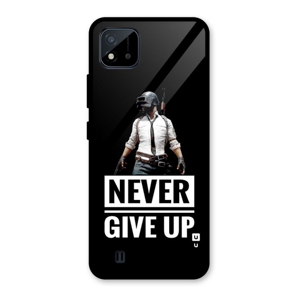 Never Giveup Glass Back Case for Realme C11 2021