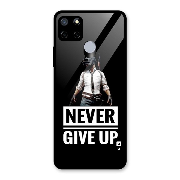 Never Giveup Glass Back Case for Realme C15