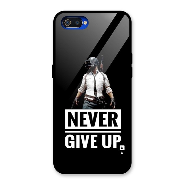 Never Giveup Glass Back Case for Realme C2