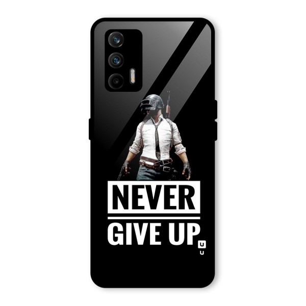 Never Giveup Glass Back Case for Realme X7 Max