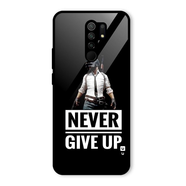 Never Giveup Glass Back Case for Redmi 9 Prime