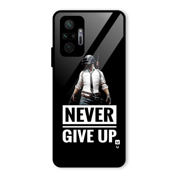 Never Giveup Glass Back Case for Redmi Note 10 Pro
