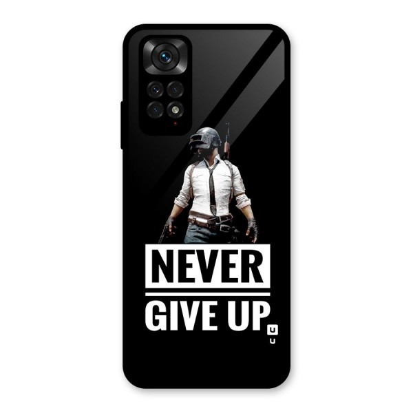 Never Giveup Glass Back Case for Redmi Note 11S