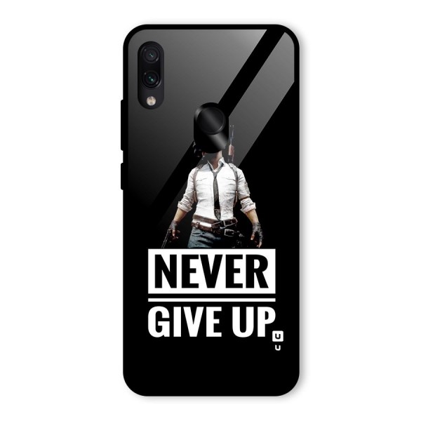 Never Giveup Glass Back Case for Redmi Note 7S
