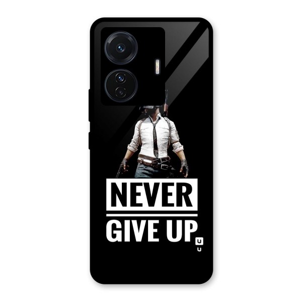 Never Giveup Glass Back Case for Vivo T1 Pro