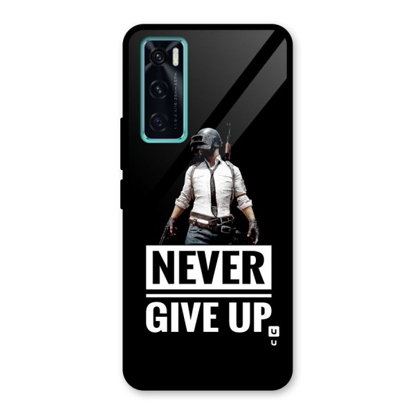 Never Giveup Glass Back Case for Vivo V20 SE