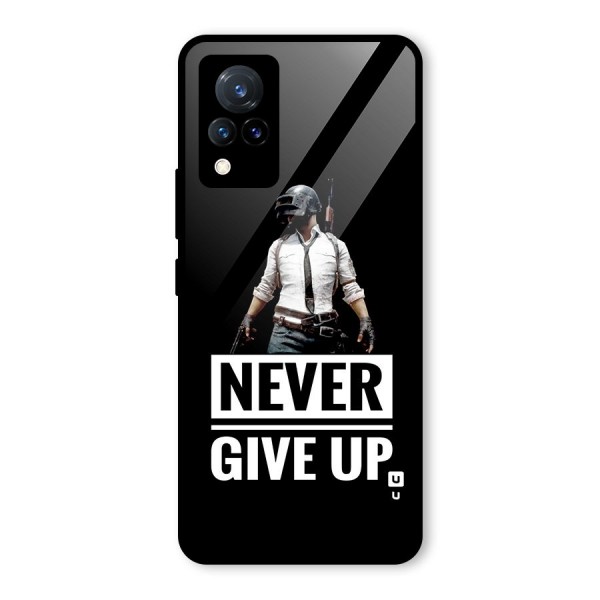 Never Giveup Glass Back Case for Vivo V21 5G