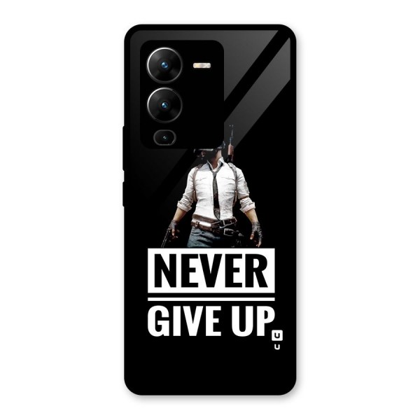 Never Giveup Glass Back Case for Vivo V25 Pro