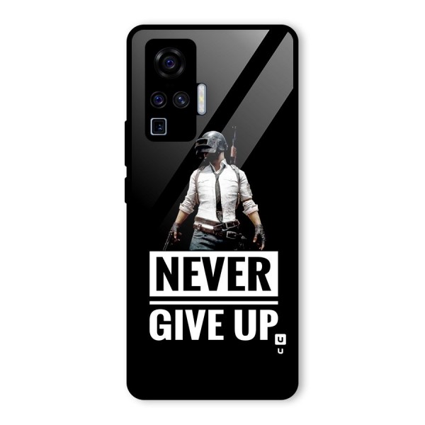 Never Giveup Glass Back Case for Vivo X50 Pro