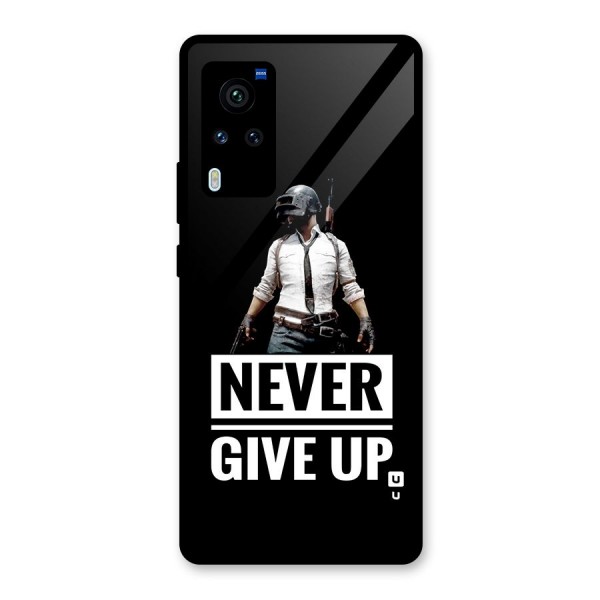 Never Giveup Glass Back Case for Vivo X60 Pro