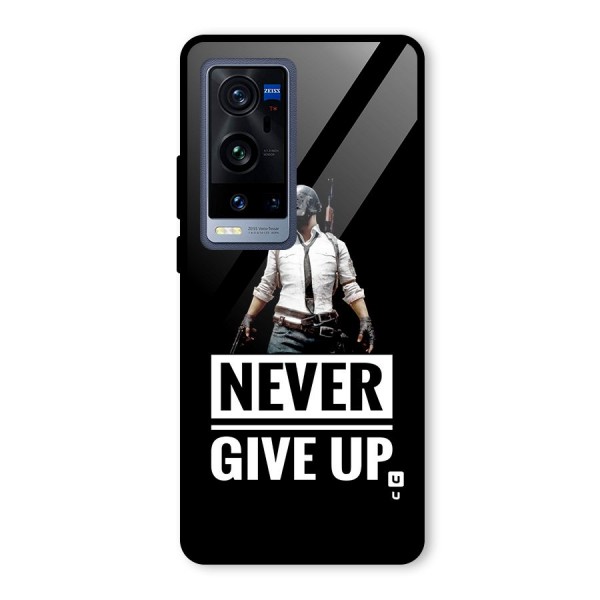 Never Giveup Glass Back Case for Vivo X60 Pro Plus