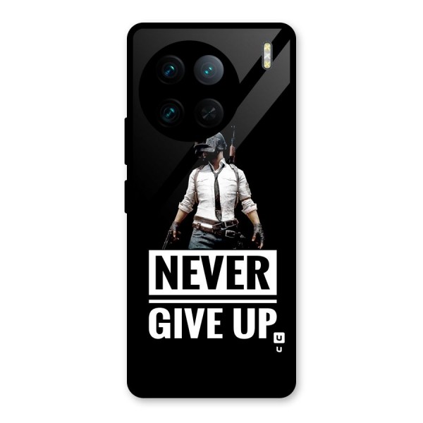 Never Giveup Glass Back Case for Vivo X90 Pro