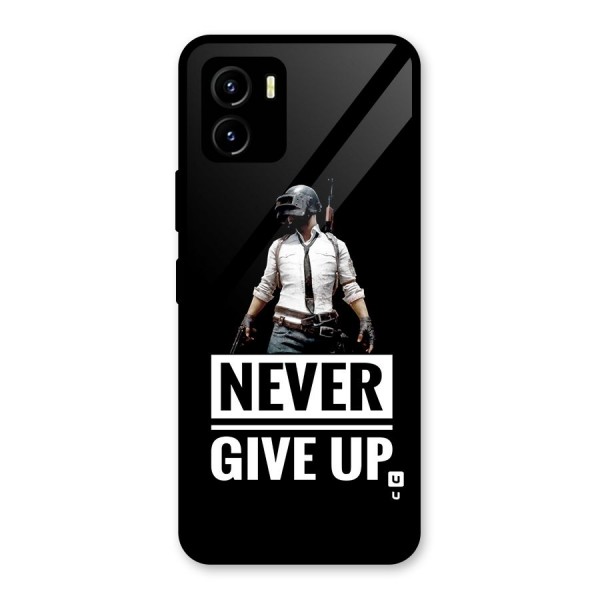 Never Giveup Glass Back Case for Vivo Y15s