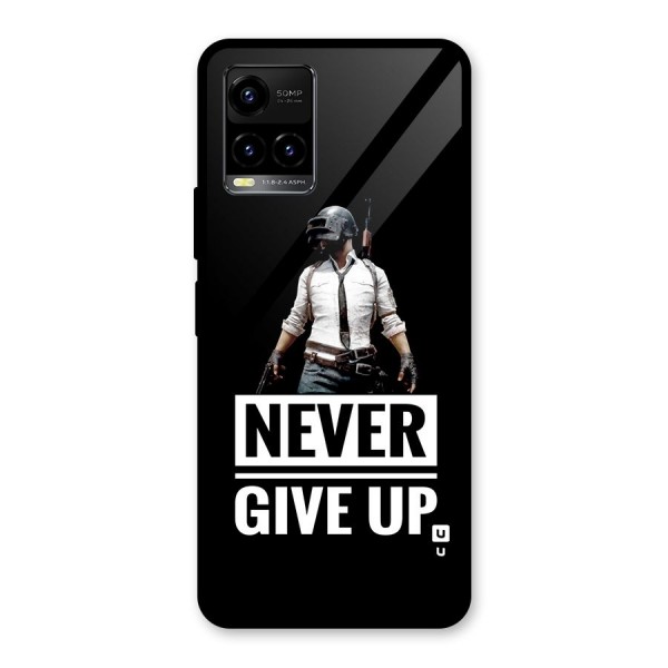 Never Giveup Glass Back Case for Vivo Y21A