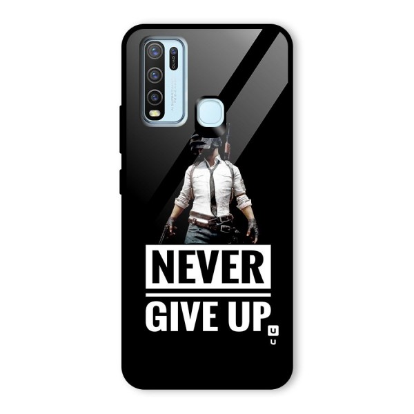 Never Giveup Glass Back Case for Vivo Y30