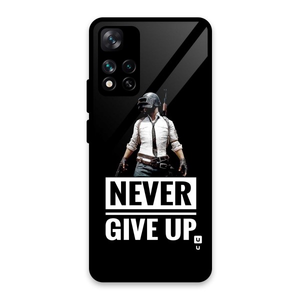 Never Giveup Glass Back Case for Xiaomi 11i HyperCharge 5G