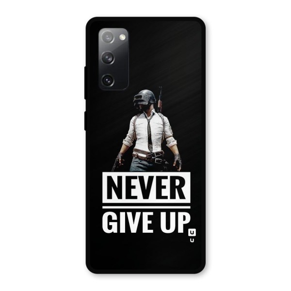 Never Giveup Metal Back Case for Galaxy S20 FE