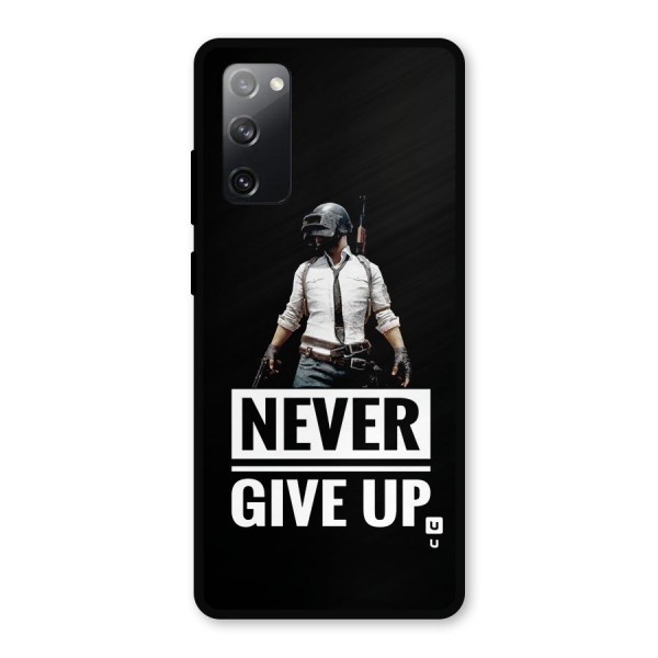 Never Giveup Metal Back Case for Galaxy S20 FE 5G