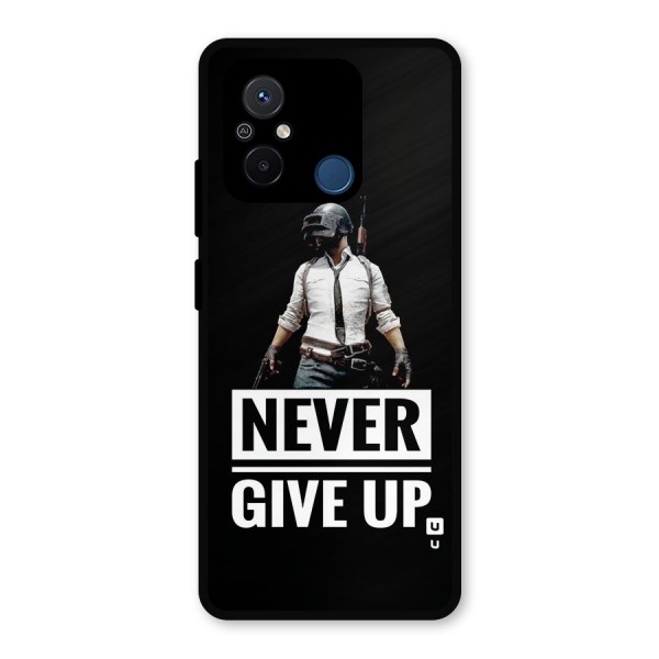 Never Giveup Metal Back Case for Poco C55