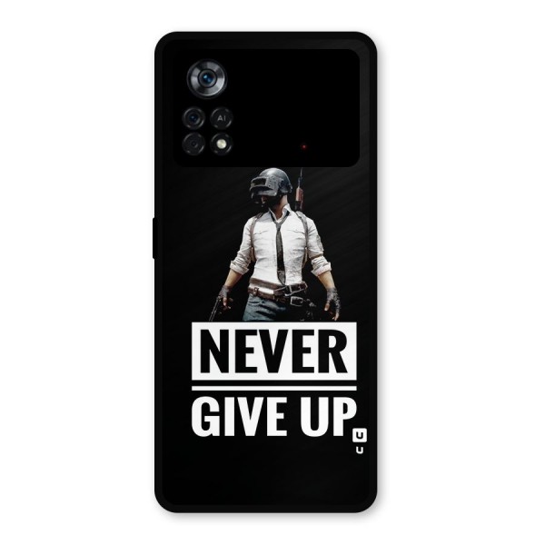 Never Giveup Metal Back Case for Poco X4 Pro 5G