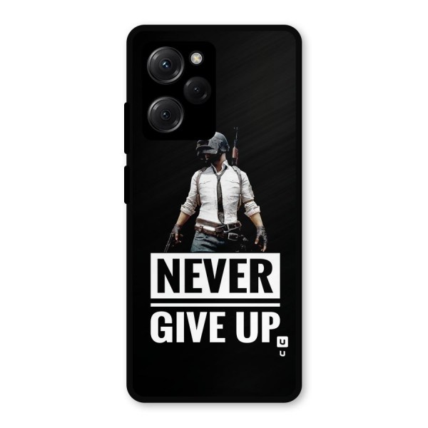 Never Giveup Metal Back Case for Poco X5 Pro